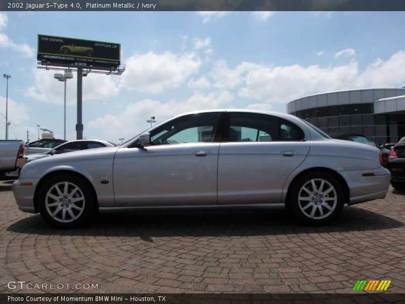 Platinum Metallic / Ivory 2002 Jaguar S-Type 4.0