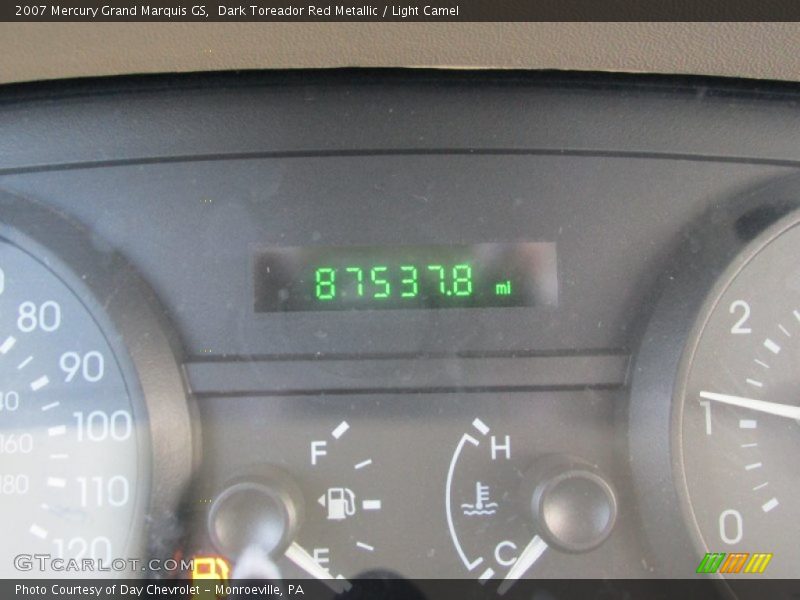 Dark Toreador Red Metallic / Light Camel 2007 Mercury Grand Marquis GS
