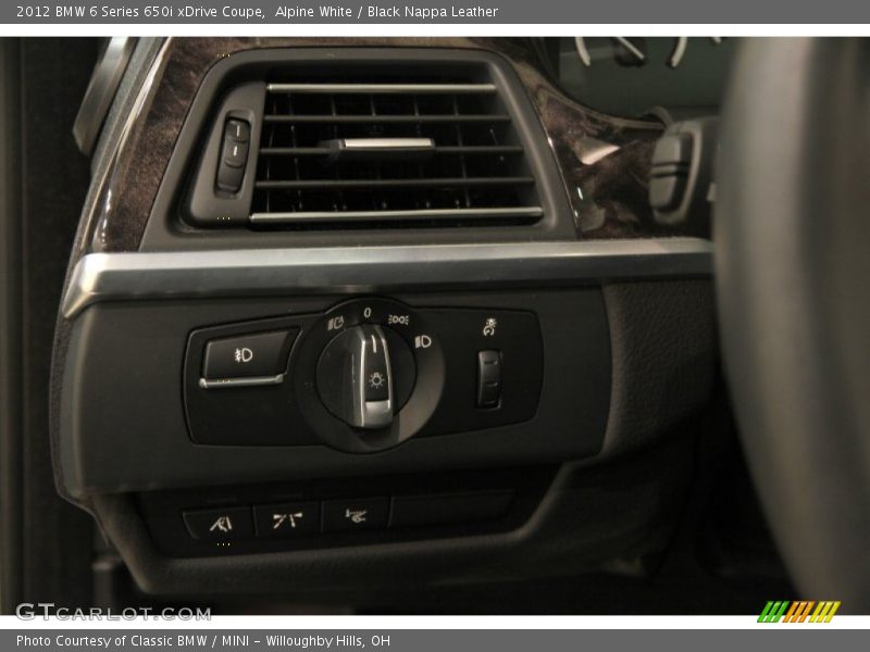 Alpine White / Black Nappa Leather 2012 BMW 6 Series 650i xDrive Coupe