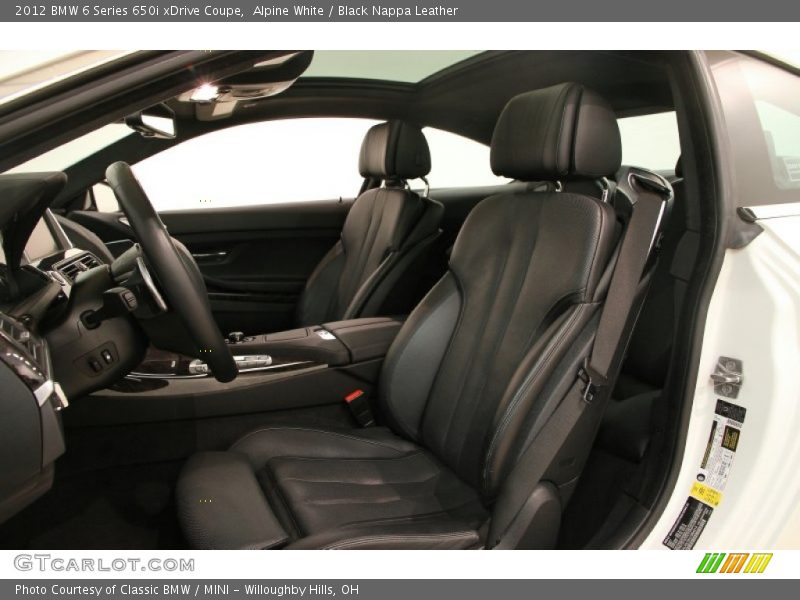 Front Seat of 2012 6 Series 650i xDrive Coupe