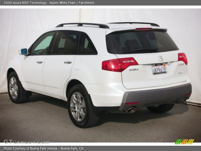 Aspen White Pearl / Parchment 2009 Acura MDX Technology