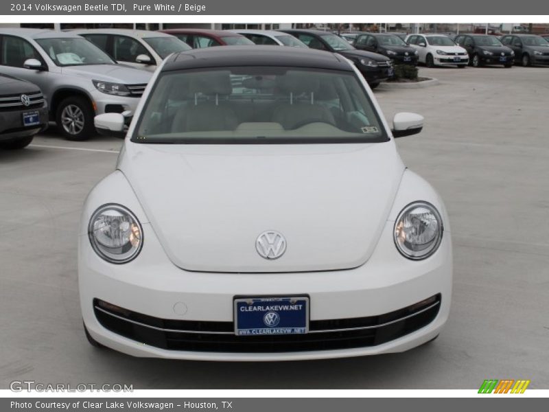 Pure White / Beige 2014 Volkswagen Beetle TDI