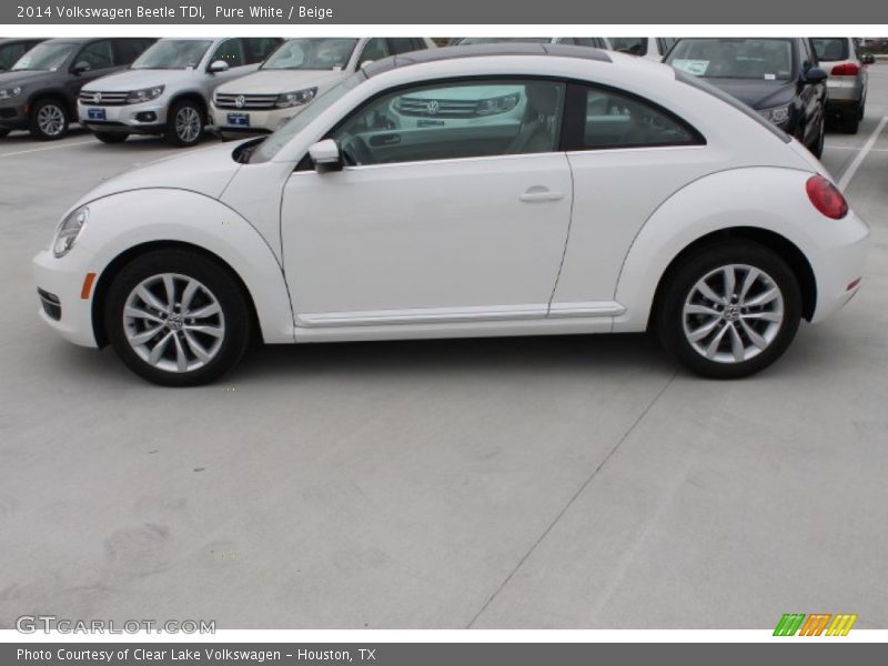 Pure White / Beige 2014 Volkswagen Beetle TDI