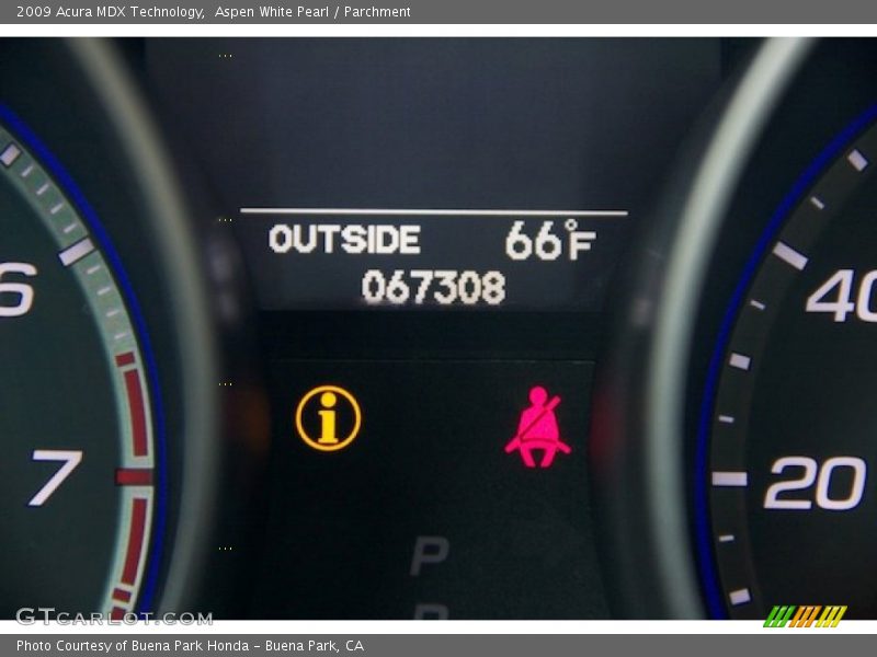 Aspen White Pearl / Parchment 2009 Acura MDX Technology