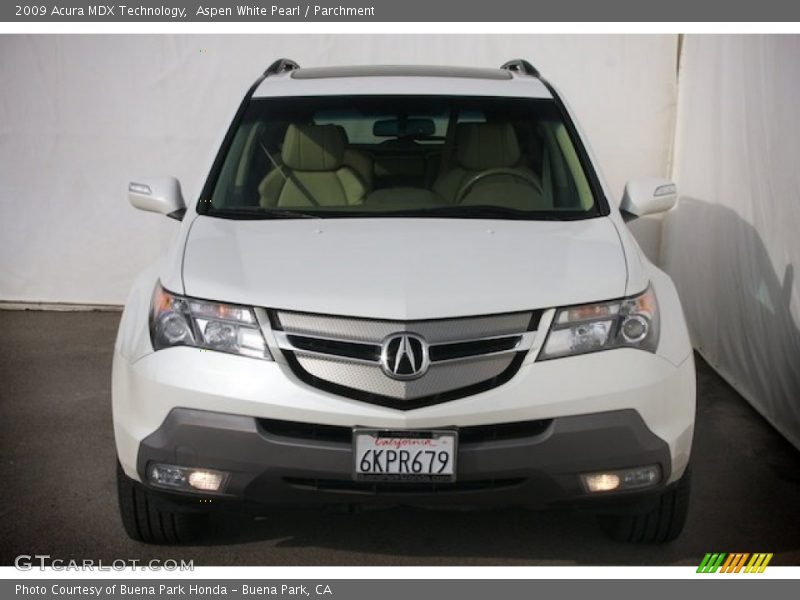 Aspen White Pearl / Parchment 2009 Acura MDX Technology