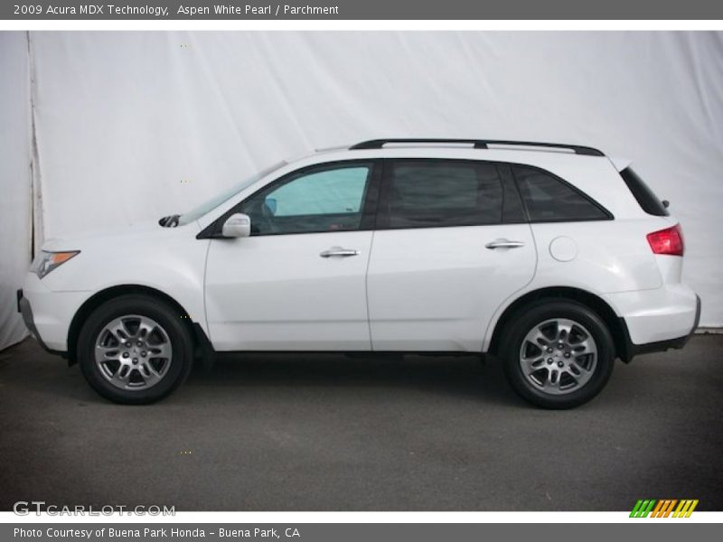 Aspen White Pearl / Parchment 2009 Acura MDX Technology