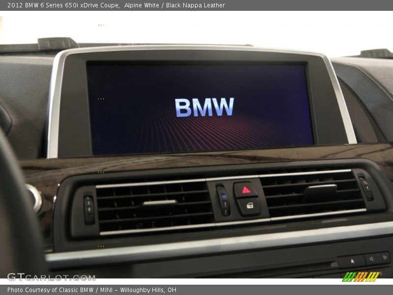 Alpine White / Black Nappa Leather 2012 BMW 6 Series 650i xDrive Coupe