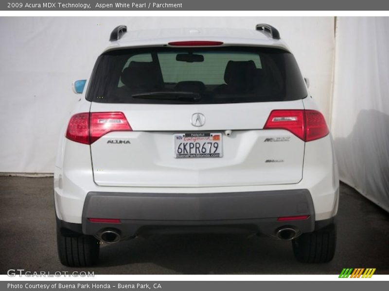 Aspen White Pearl / Parchment 2009 Acura MDX Technology