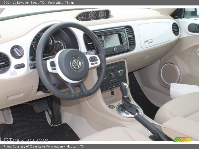 Pure White / Beige 2014 Volkswagen Beetle TDI