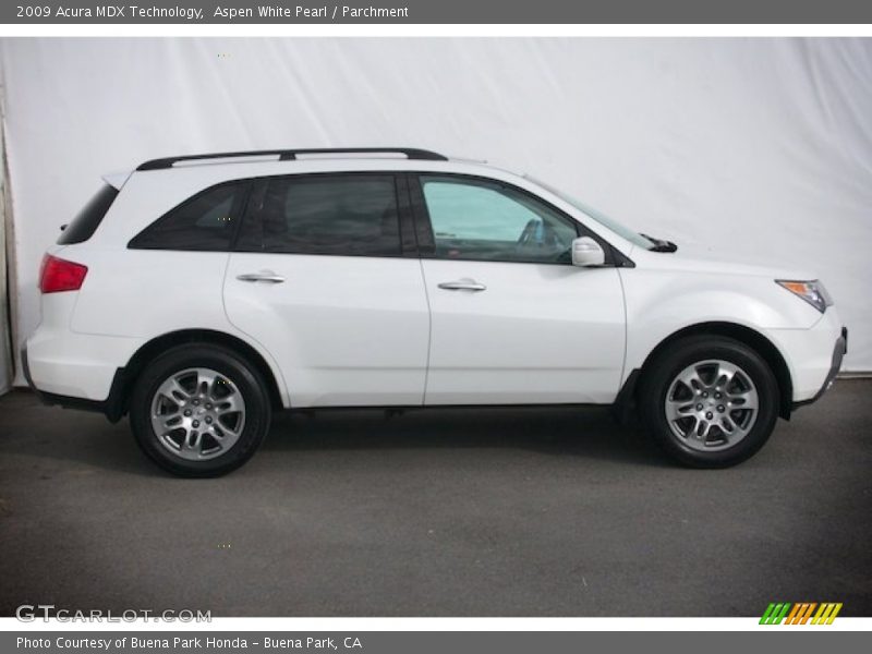 Aspen White Pearl / Parchment 2009 Acura MDX Technology