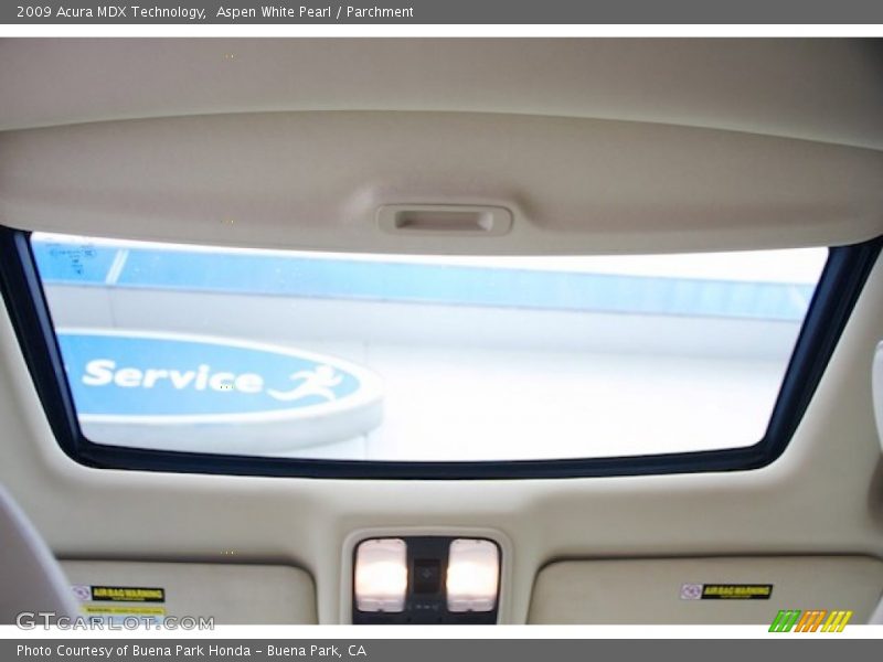 Aspen White Pearl / Parchment 2009 Acura MDX Technology