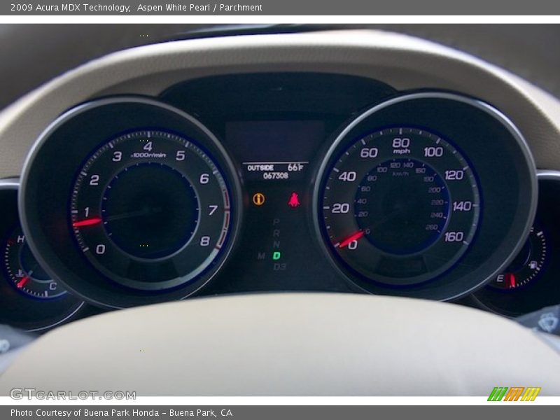 Aspen White Pearl / Parchment 2009 Acura MDX Technology