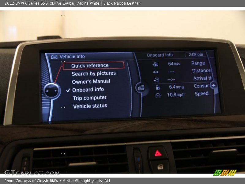 Alpine White / Black Nappa Leather 2012 BMW 6 Series 650i xDrive Coupe