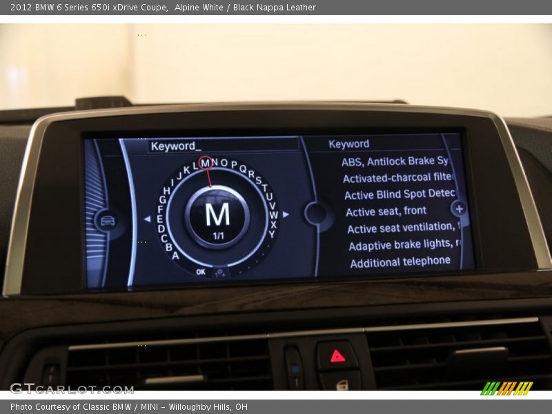 Alpine White / Black Nappa Leather 2012 BMW 6 Series 650i xDrive Coupe