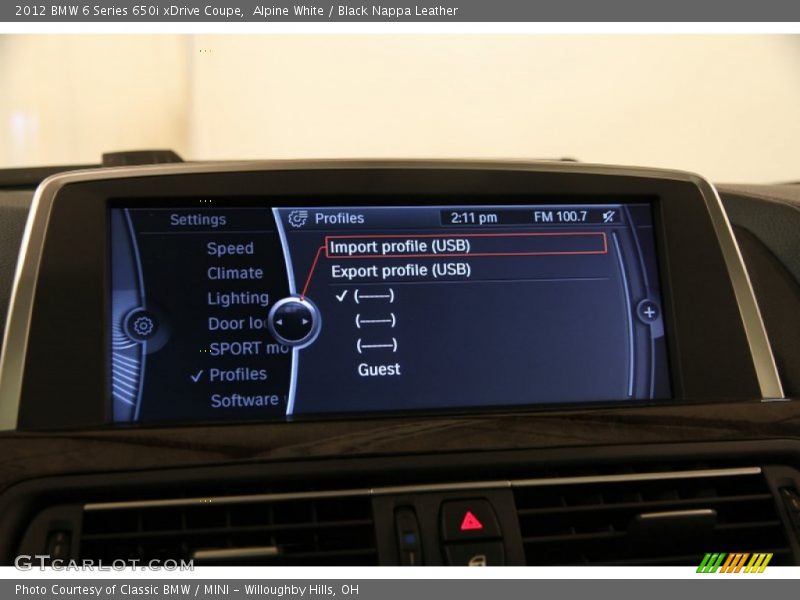 Alpine White / Black Nappa Leather 2012 BMW 6 Series 650i xDrive Coupe