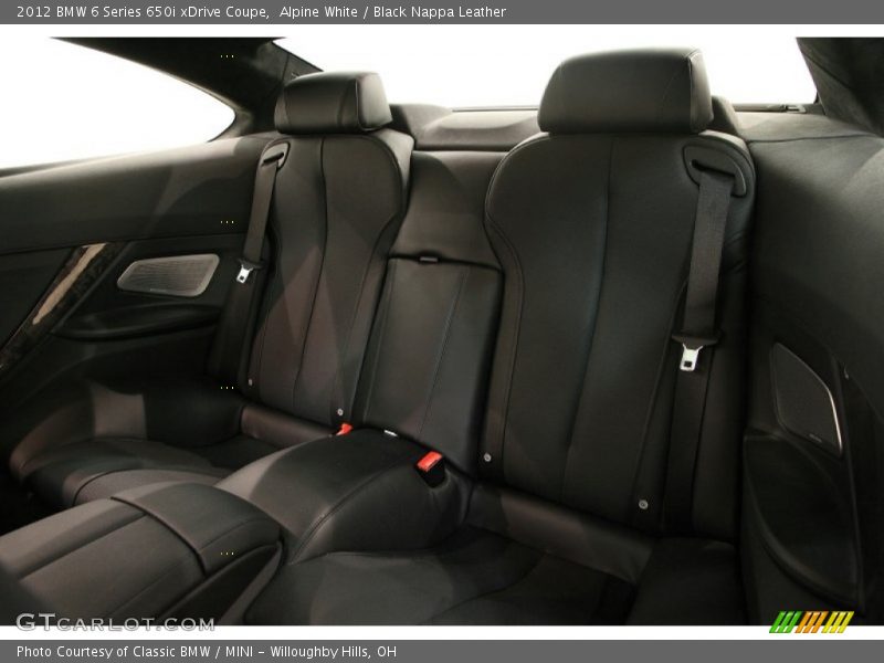 Rear Seat of 2012 6 Series 650i xDrive Coupe