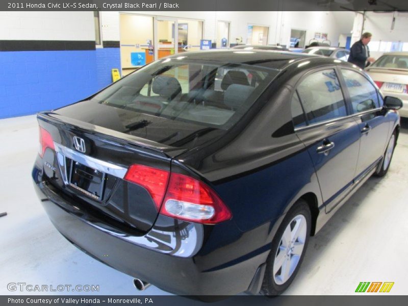 Crystal Black Pearl / Black 2011 Honda Civic LX-S Sedan