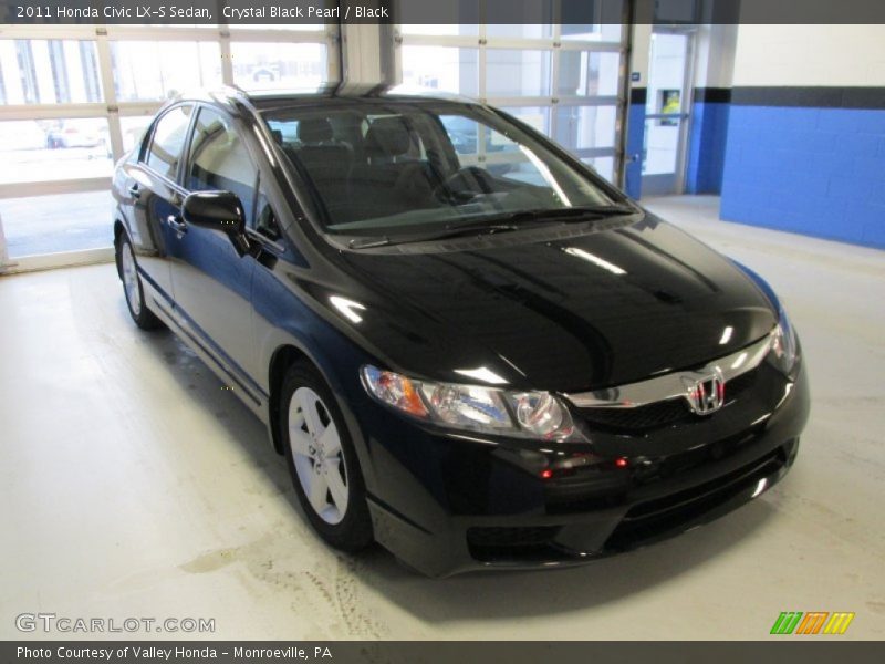 Crystal Black Pearl / Black 2011 Honda Civic LX-S Sedan