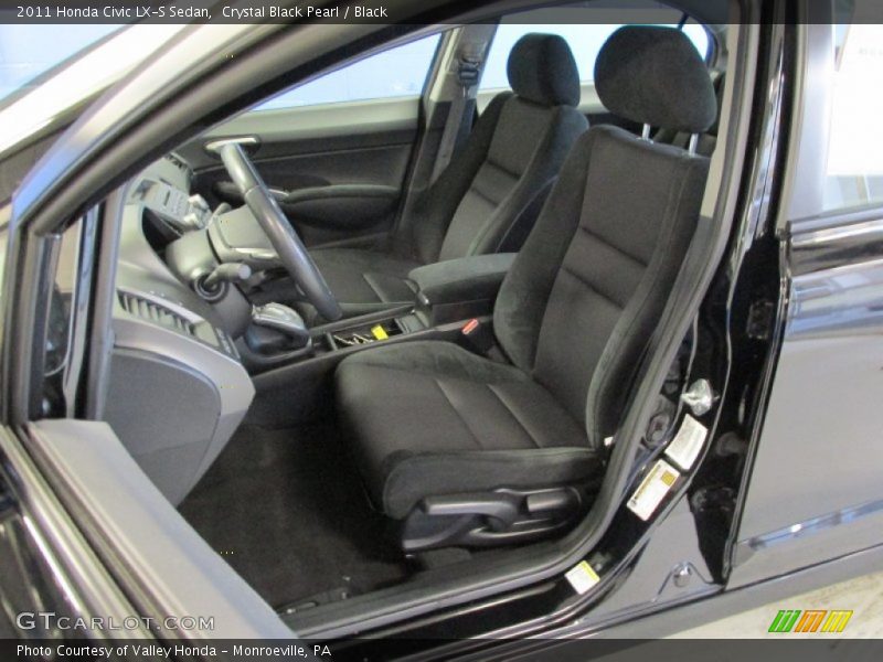 Crystal Black Pearl / Black 2011 Honda Civic LX-S Sedan