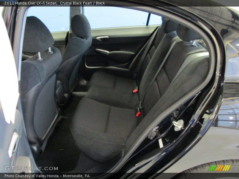 Crystal Black Pearl / Black 2011 Honda Civic LX-S Sedan