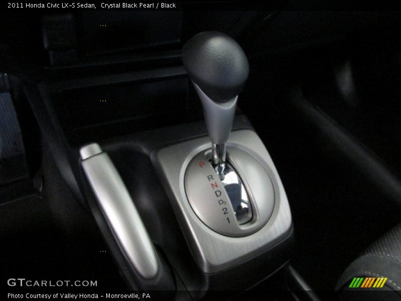 Crystal Black Pearl / Black 2011 Honda Civic LX-S Sedan