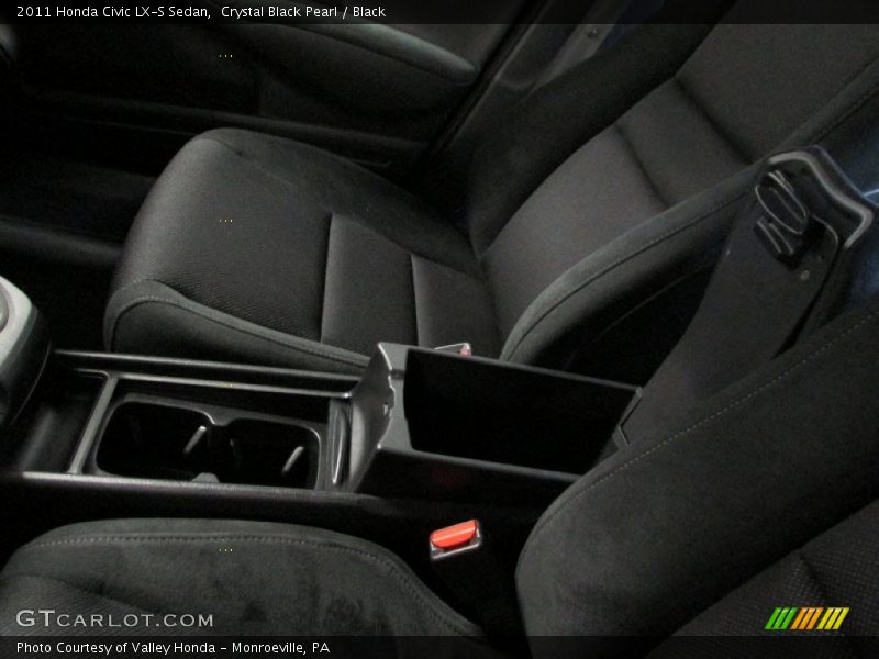 Crystal Black Pearl / Black 2011 Honda Civic LX-S Sedan