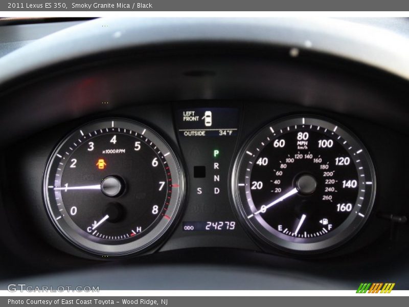 Smoky Granite Mica / Black 2011 Lexus ES 350