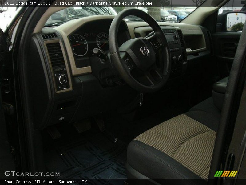Black / Dark Slate Gray/Medium Graystone 2012 Dodge Ram 1500 ST Quad Cab