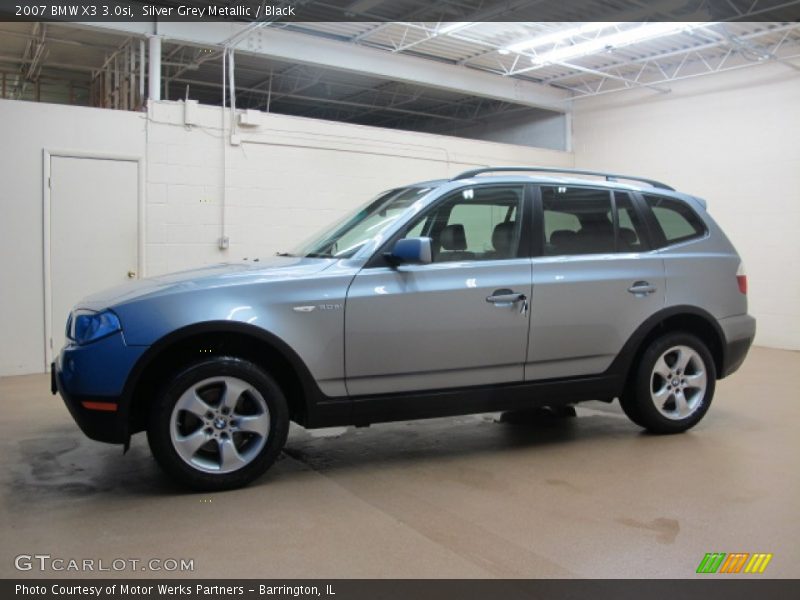 Silver Grey Metallic / Black 2007 BMW X3 3.0si