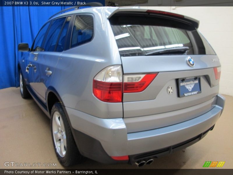 Silver Grey Metallic / Black 2007 BMW X3 3.0si