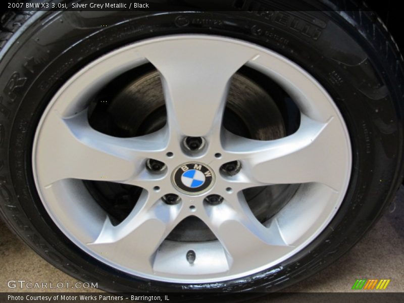 Silver Grey Metallic / Black 2007 BMW X3 3.0si