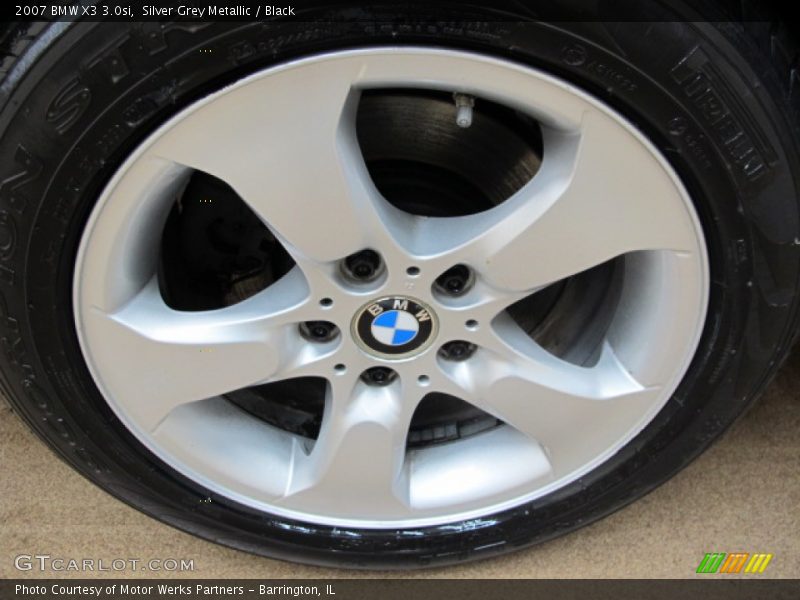 Silver Grey Metallic / Black 2007 BMW X3 3.0si