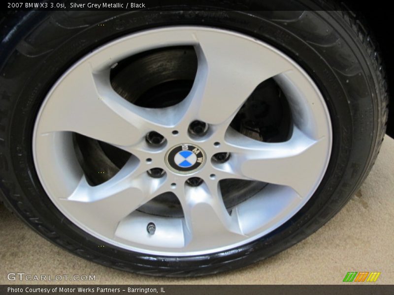 Silver Grey Metallic / Black 2007 BMW X3 3.0si