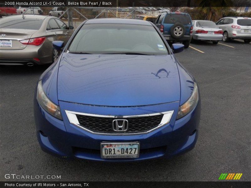 Belize Blue Pearl / Black 2008 Honda Accord LX-S Coupe