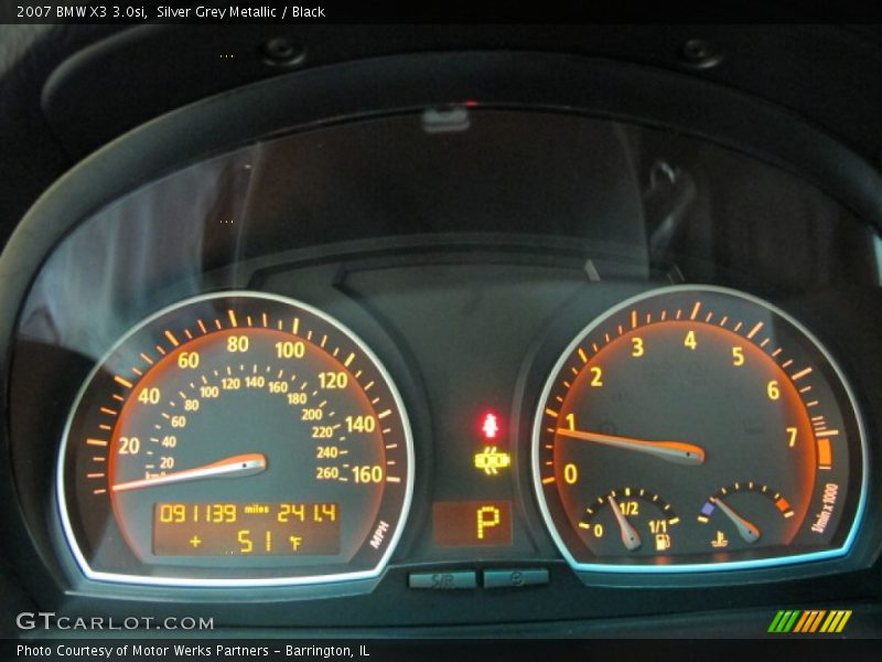 Silver Grey Metallic / Black 2007 BMW X3 3.0si