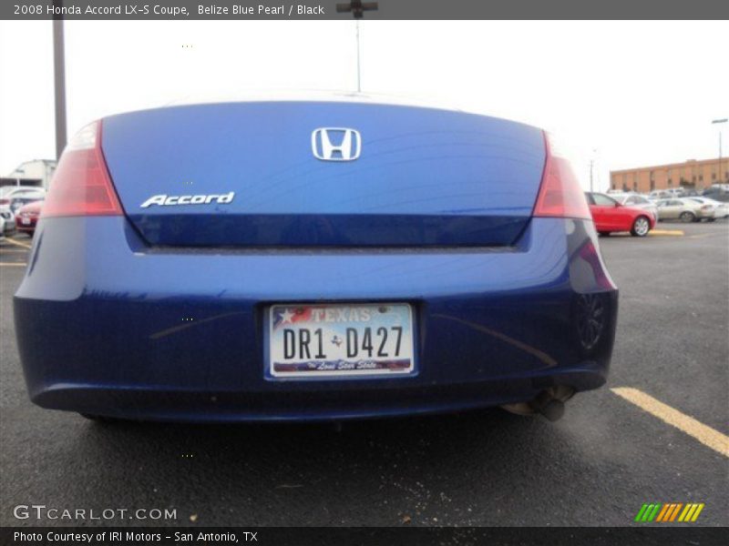 Belize Blue Pearl / Black 2008 Honda Accord LX-S Coupe