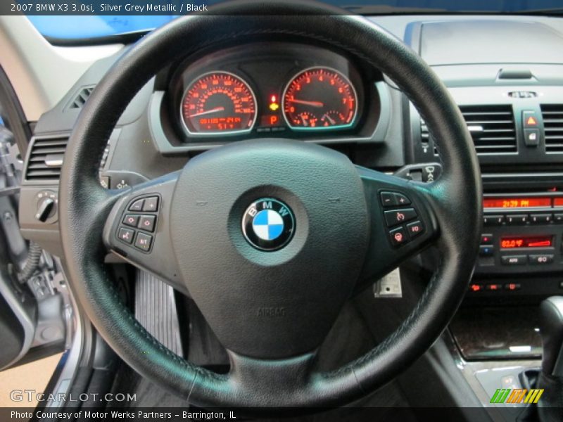Silver Grey Metallic / Black 2007 BMW X3 3.0si