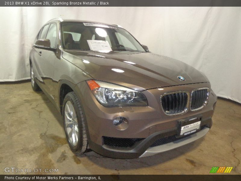 Sparkling Bronze Metallic / Black 2013 BMW X1 xDrive 28i