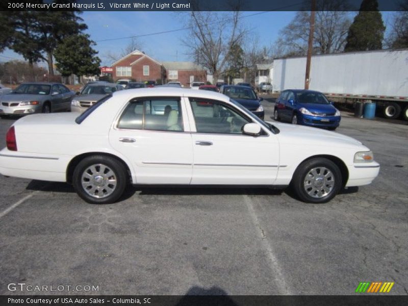 Vibrant White / Light Camel 2006 Mercury Grand Marquis LS