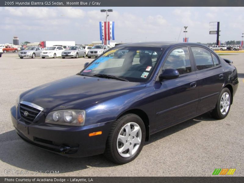 Moonlit Blue / Gray 2005 Hyundai Elantra GLS Sedan