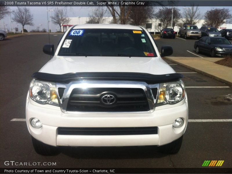 Super White / Graphite Gray 2008 Toyota Tacoma V6 SR5 PreRunner Double Cab