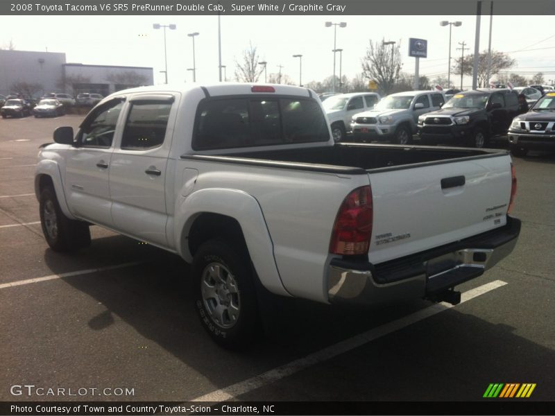 Super White / Graphite Gray 2008 Toyota Tacoma V6 SR5 PreRunner Double Cab