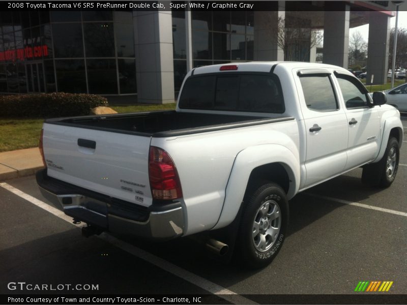Super White / Graphite Gray 2008 Toyota Tacoma V6 SR5 PreRunner Double Cab