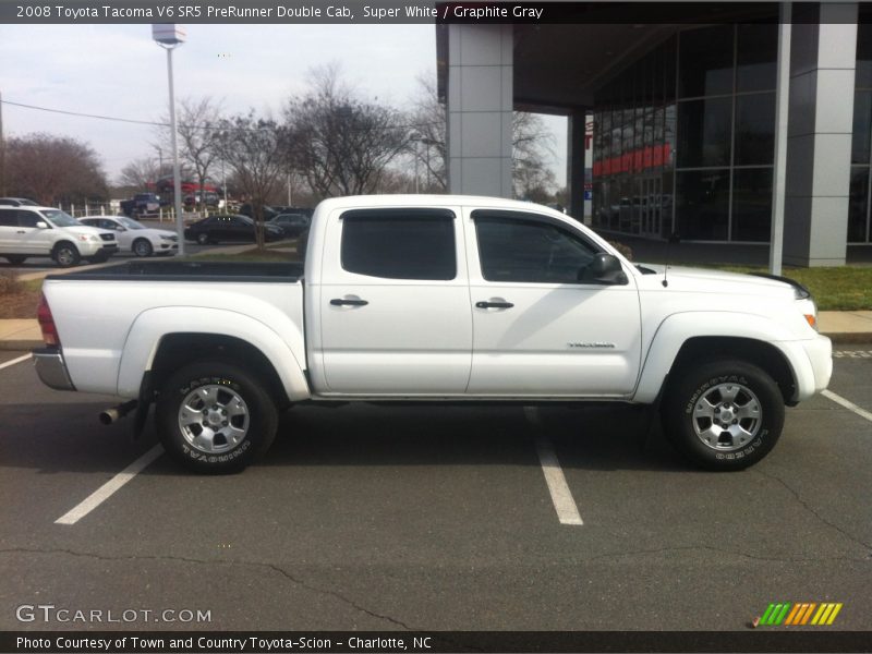 Super White / Graphite Gray 2008 Toyota Tacoma V6 SR5 PreRunner Double Cab