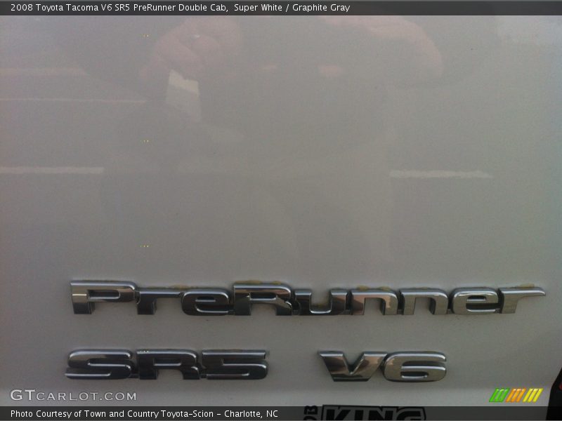 Super White / Graphite Gray 2008 Toyota Tacoma V6 SR5 PreRunner Double Cab