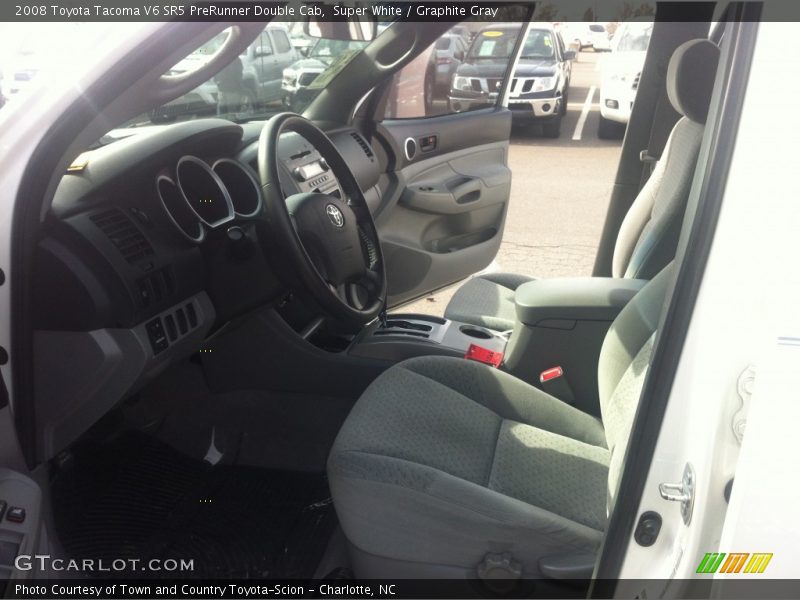 Super White / Graphite Gray 2008 Toyota Tacoma V6 SR5 PreRunner Double Cab