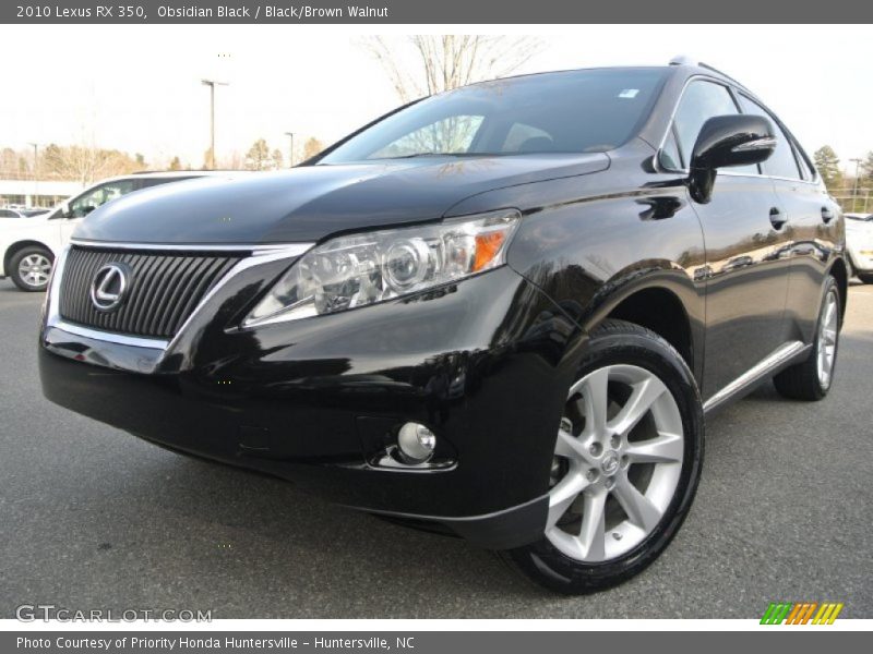 Obsidian Black / Black/Brown Walnut 2010 Lexus RX 350