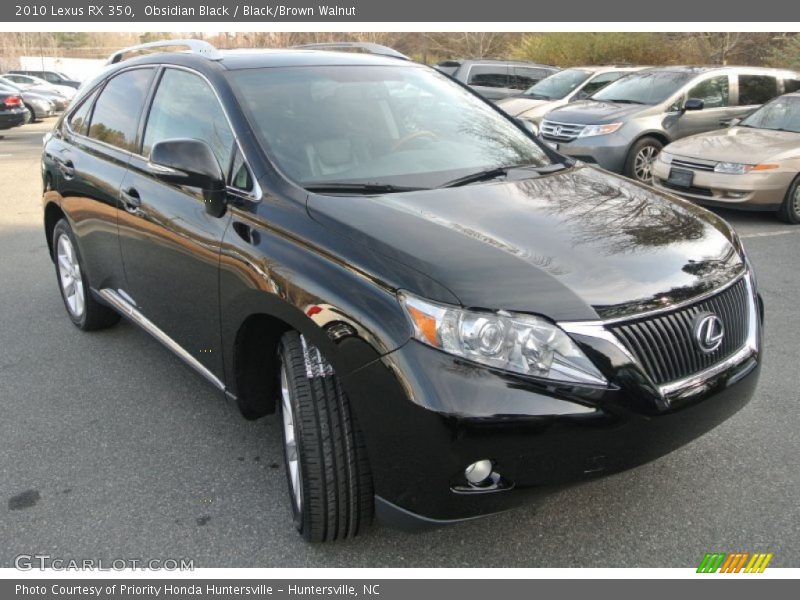 Obsidian Black / Black/Brown Walnut 2010 Lexus RX 350