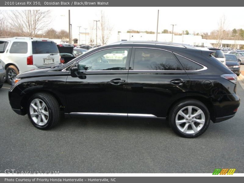 Obsidian Black / Black/Brown Walnut 2010 Lexus RX 350