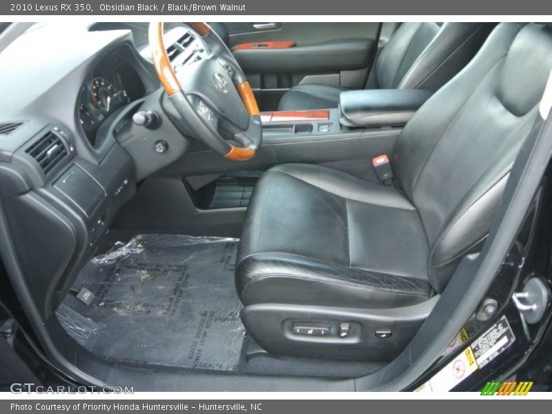 Obsidian Black / Black/Brown Walnut 2010 Lexus RX 350